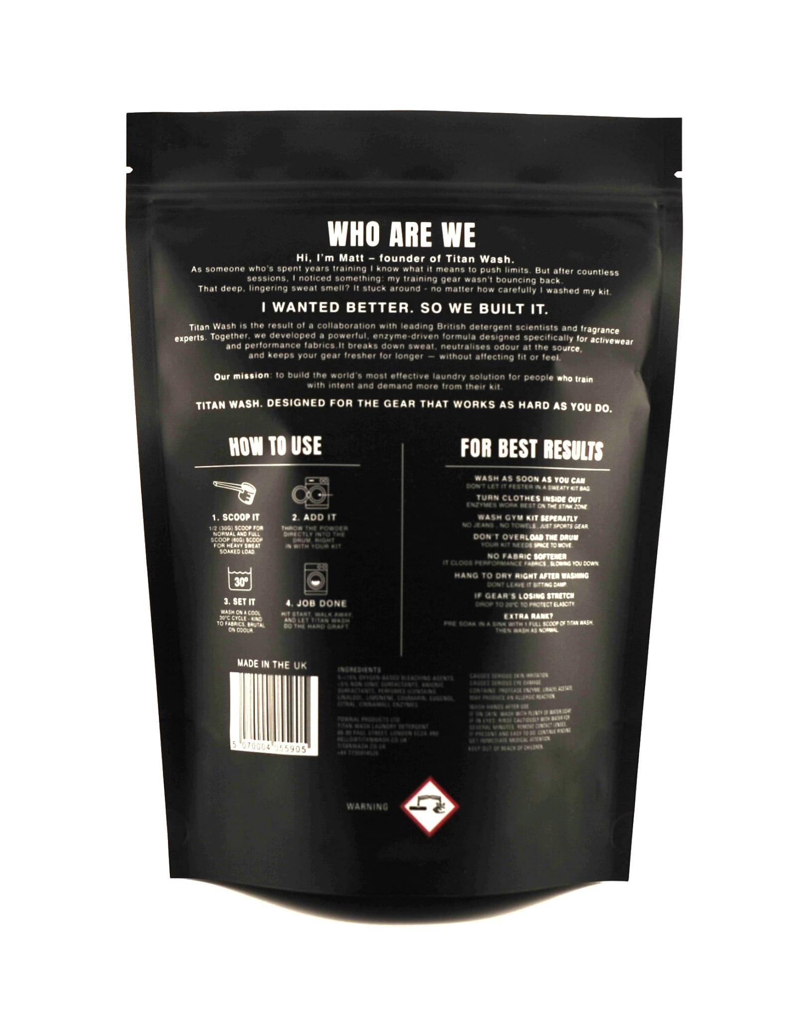 Titan Wash - detergent built for athletes