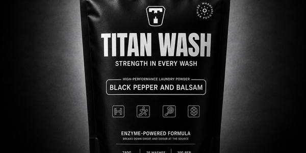 Titan Wash sports detergent pouch for gym clothes that still smell after washing