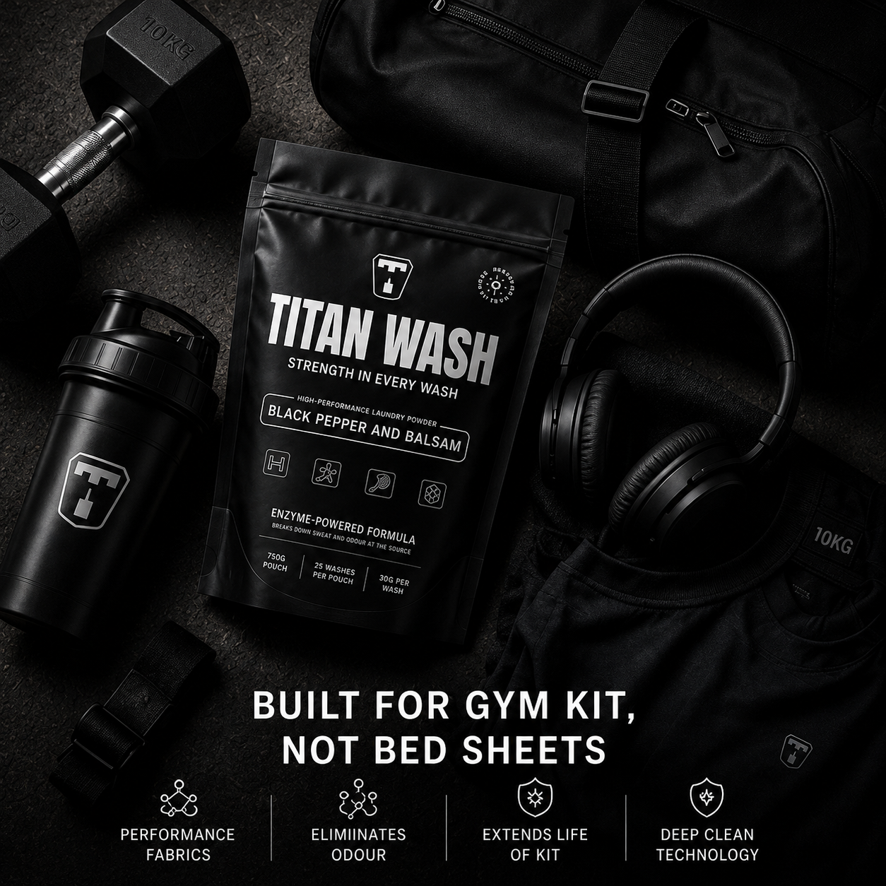 Titan Wash - Sports Laundry Detergent for Gym &amp; Activewear